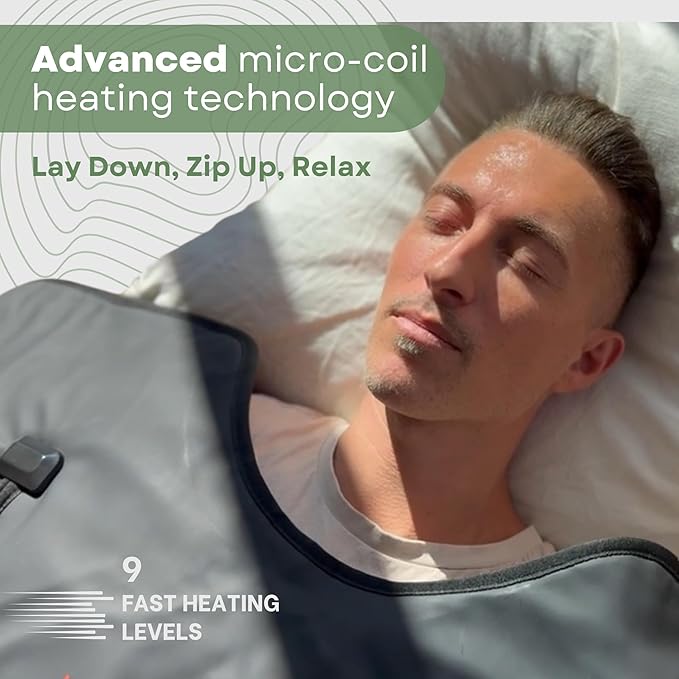 Pro M3 - Infrared Sauna Blanket | Detox, Wellbeing & Recovery | Highest Grade Materials + Jade & Tourmaline for Enhanced Therapy, Adjustable Temp 77-176°F, 6ft x 3ft (Mineral Edition)