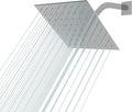 Lordear Rainfall Shower Head 6 Inch Solid Square Ultra Thin 304 Stainless Steel Polish Chrome Rain Setting Shower Heads,Waterfall Full Body Coverage with Silicone Nozzles