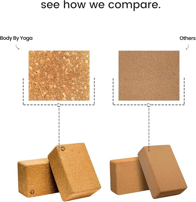 Premium Cork Yoga Blocks - Extra Large Yoga Block 2-Pack or Extra Tall 1-Pack for Inflexible Yogis | Natural, High-Density Cork for Superior Support & Stability | Optional Yoga Strap & Gift Box-FlexoryFit