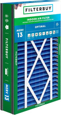 Filterbuy 16x25x3 Air Filter MERV 13 (MPR 1900) Health Defense Replacement (1-Pack), Pleated HVAC AC Furnace Filters for Trion Air Bear, Lennox X0581, and More (Actual Size: 15.63 x 24.13 x 3.00)