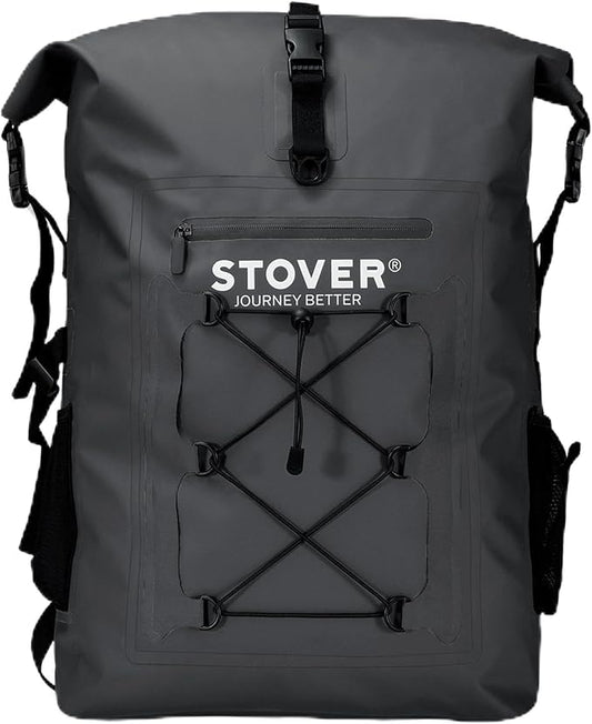 STOVER 5/10/25/30/40/55L Waterproof Backpack- Floating Dry Bag for Kayaking, Travel, Beach, Hiking, & Camping, Men/Women