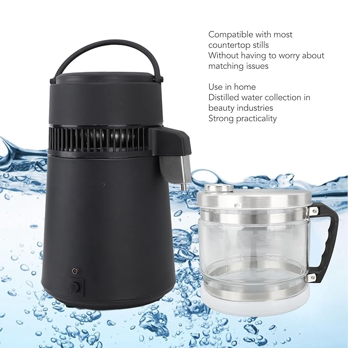 1 Gallon 4L Carafe for Countertop Distiller, Replacement Collection Bottle Water Container, Glass Jar for Home Beauty Water Distiller