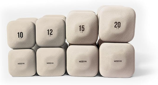 SafeGrip Dumbbells, Anti-Slip, Anti-Roll, Thick Handles, Free Weights, Square Dumbbells for Secure Workouts at Home, Weightlifting, and Personal Training-FlexoryFit