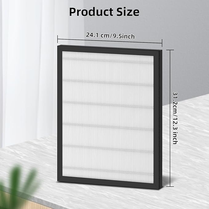 2 Pack HAP602 Replacement Filter Compatible with ECOSELF HAP602 & HAP602WF Air Purifier, 3-in-1 Filtration of Replacement Filter, Activated Carbon Filter & Pre-filter