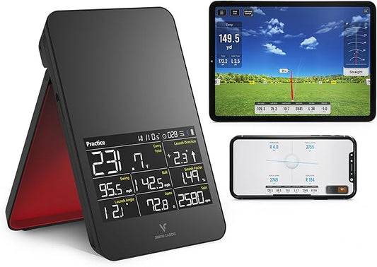 Voice Caddie SC4 PRO Golf Launch Monitor & 3D Driving Range Simulator for Indoor and Outdoor Use | Portable Golf Swing Analyzer & Tracker with Built-in Screen | No Fees