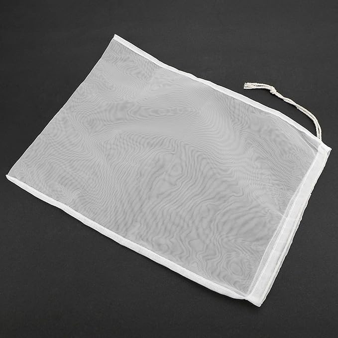 150 Micron Brew Bag for Wine Nut Milk, 100 Mesh Fine Strainer Bag 11"x17.7", Nylon Wine Filter Bag Nut Milk Bag Reusable, for Beer Wine Nut Milk, Cider, Hops, Juicing Home Brewing(1 Pc)