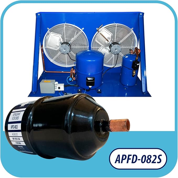 Appli Parts APFD-082S 1/4 in Liquid Line Refrigerant AC Filter Drier hvac Refrigeration 082S ODF Sweat Solder connection universal unidirectional 6in long 2-1/4 in wide