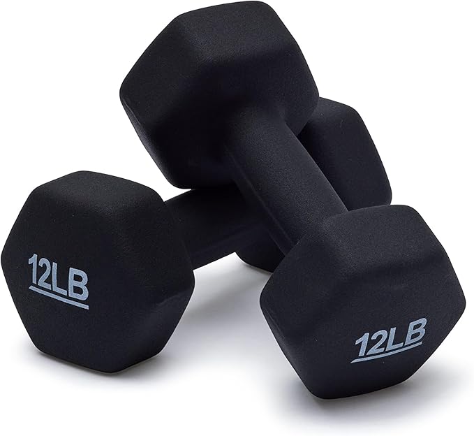 Amazon Basics Neoprene Dumbbell Hand Weights for Exercise and Muscle Toning-FlexoryFit