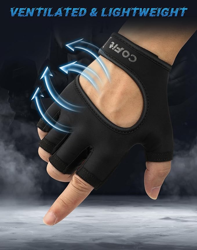 COFIT Breathable Workout Gloves, Antislip Weight Lifting Gym Gloves for Men Women, Superior Grip & Palm Protection for Weightlifting, Fitness, Exercise, Training-FlexoryFit