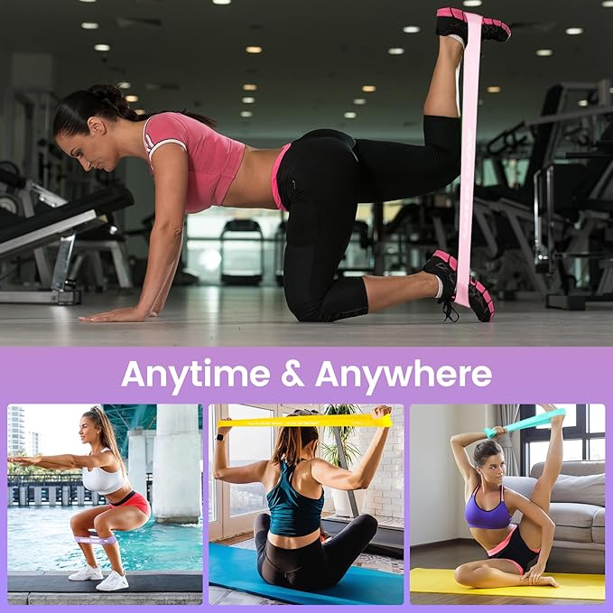 Resistance Bands for Working Out Exercise Loop Bands Workout Bands Set for Men Women Body Stretching, Crossfit Training, Home Workout, Physical Therapy, Booty Legs, Set of 5-FlexoryFit