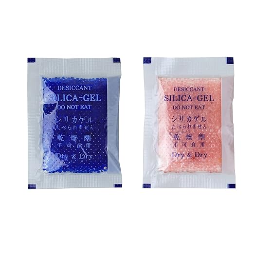 Dry & Dry 5 Gram [100 Packets] Blue Indicating(Blue to Pink) Silica Gel Packets Desiccants Silica Gel Packets - Rechargeable Silica Packets, Silica Gel, Silica Gel Packs