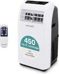 SereneLife SLPAC12 Small Remote Control, Window Mount Exhaust Kit Air Conditioner 12,000 BTU with Built-in Dehumidifier-Portable AC Unit for Rooms Up to 550 Sq Ft, White