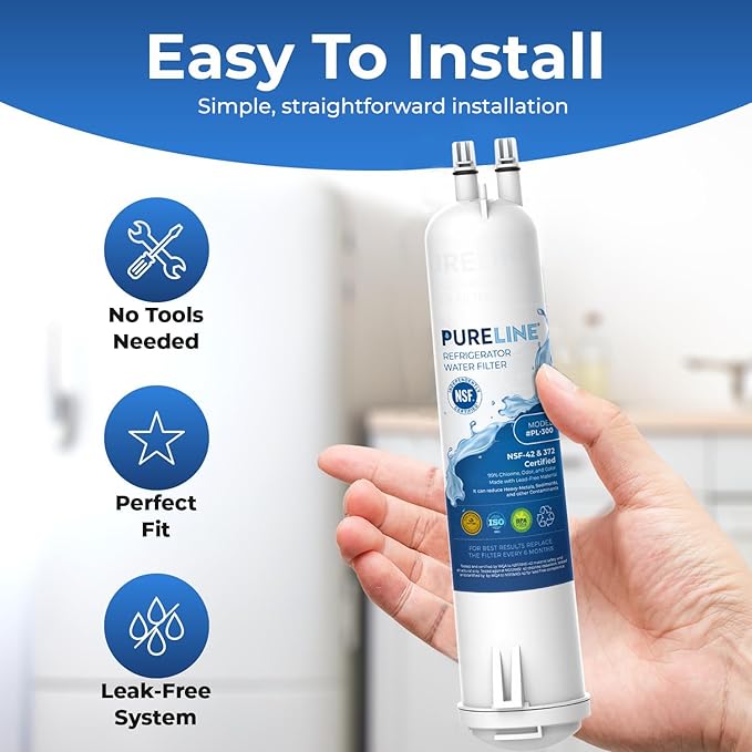 Pureline Replacement for Everydrop® Filter 3, EDR3RXD1, 4396710, 4396841 Water Filter, Kenmore® 46-9083, 46-9030 Refrigerator Water Filter (3 Pack)