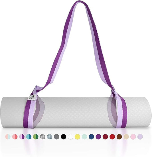 Tumaz Yoga Mat Strap [MAT NOT Included] (2 Sizes) with Extra Thick & Comfy Delicate Texture, Adjustable Yoga Mat Carrier-FlexoryFit