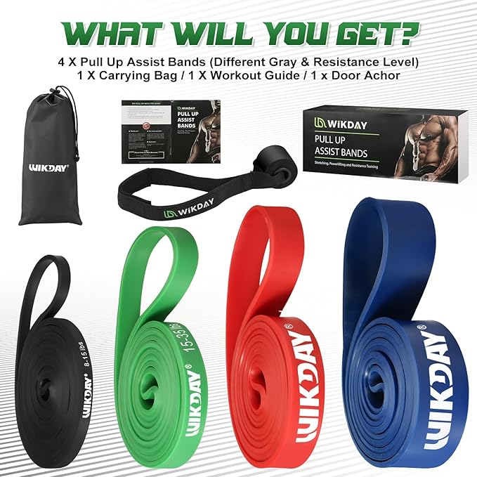 Resistance Bands for Working Out, Exercise Bands, Workout Bands, Pull Up Assistance Bands for Body Stretching Training Physical Therapy Muscle Training for Men & Women-FlexoryFit