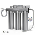 Waterdrop TST-UF 0.01μm Ultra-Filtration Under Sink Water Filter System, Stainless Steel Water Filter for Sink, 5X Service Life Under Sink Water Filtration System, Removes 99% of Contaminants