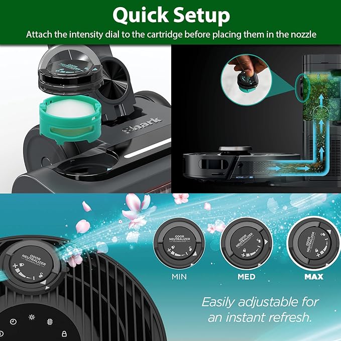 [6 Pack] Odor Neutralizer Technology Replacement Cartridges: Compatible with Shark AZ3000 AZ3002 HZ3000 HZ3002 HZ702 IZ862H IZ562H ZD550 ZU102 LA702 Vacuum Cleaner & Air Purifier - 1541FC3000 Original