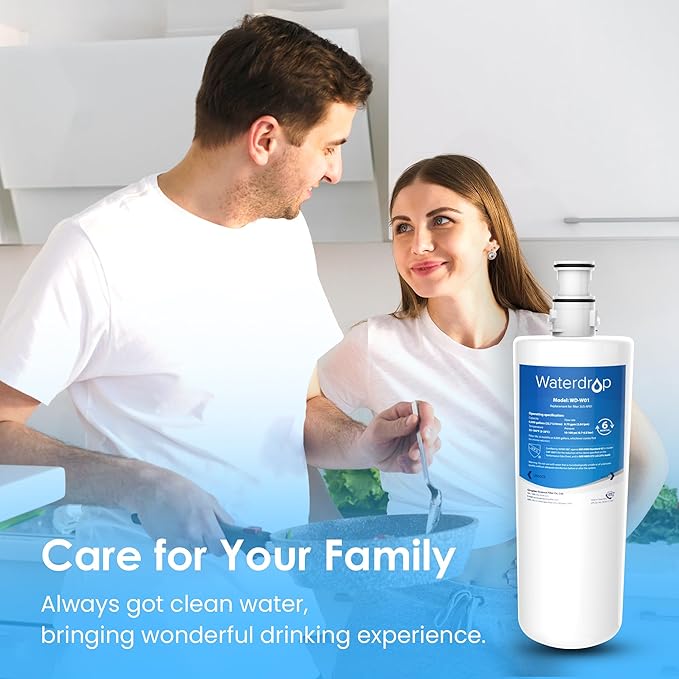 Waterdrop 3US-AF01 Under Sink Water Filter, Replacement for Standard Filtrete® 3US-AF01, 3US-AS01, Aqua-Pure AP Easy C-CS-FF, WHCF-SRC, WHCF-SUFC, WHCF-SUF, NSF/ANSI 42 Certified, Pack of 2