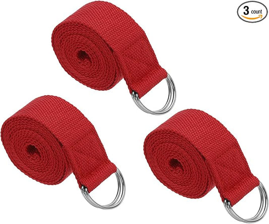 PATIKIL Yoga Strap for Stretching Cotton Yoga Belt with Adjustable Metal D-Ring Buckle Stretch Band for Fitness Pilates-FlexoryFit