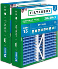 Filterbuy 20x20x5 Air Filter MERV 13 Optimal Defense (2-Pack), Pleated HVAC AC Furnace Air Filters Replacement for Honeywell FC100A1011, Lennox X0585 & More (Actual Size: 19.63 x 19.88 x 4.38 Inches)