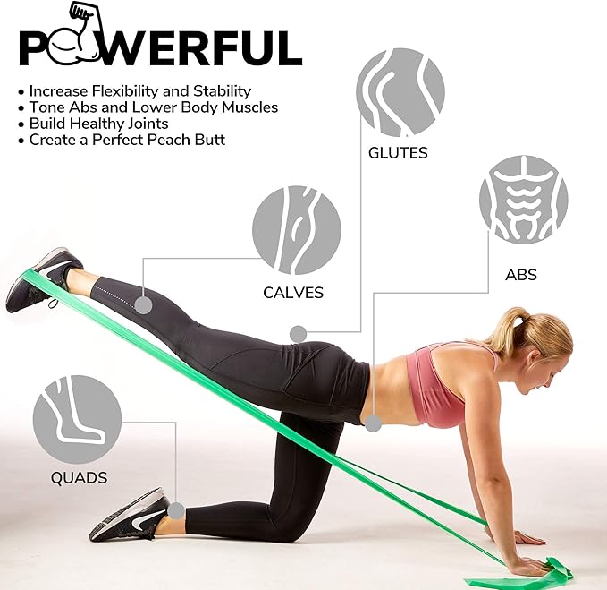 7Ft Long Resistance Bands for Stretching - Resistance Bands Set with Door Anchor - Exercise Bands Including Carry Pouch, E-Book & App - Latex-Free Workout Bands-FlexoryFit