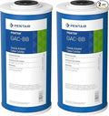 Pentair Pentek GAC-BB Big Blue Carbon Water Filter, 10-Inch, Whole House Heavy Duty Granular Activated Carbon (GAC) Replacement Cartridge, 10" x 4.5", Pack of 2