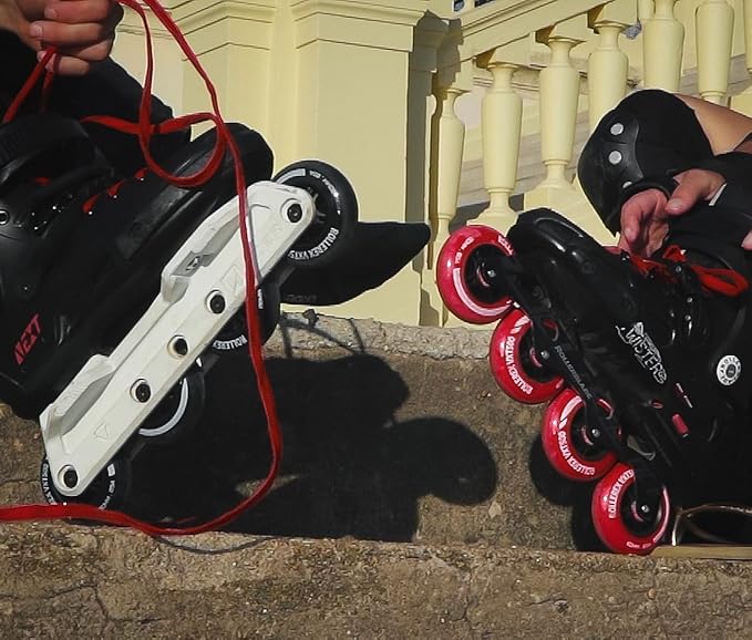 Rollerex VXT500 Inline Skate Wheels (8 Wheels w/Bearings, spacers and washers) (Various Size & Color Options Available) - for Indoor, Outdoor, Hockey - Intended for Roller Blade Wheel Replacement-FlexoryFit