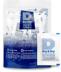 Dry & Dry 5 Gram [22 Packets] Silica Gel Packets Silica Gel Desiccants, Silica Gel Packs - Rechargeable (Food Safe) Silica Gel Packets, Silica Packets