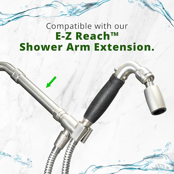 High Sierra® Solid Metal Handheld Shower Head, Lead-Free, with Built-In Trickle Valve. Shower Hose and Holder Not Included. Low Flow 1.5 GPM. Brushed Nickel