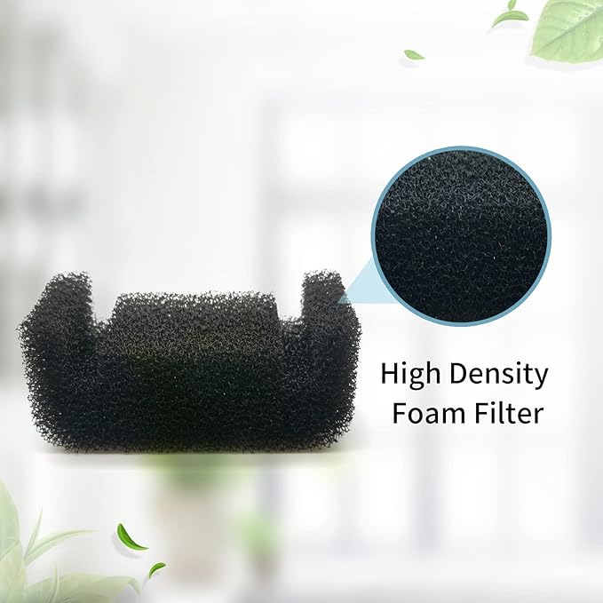 4 Pack Cat Water Fountain Filters with 4 Sponges, Pet Replacement Filters for 67oz/2L Pet Drinking Fountain Dog Water Dispenser