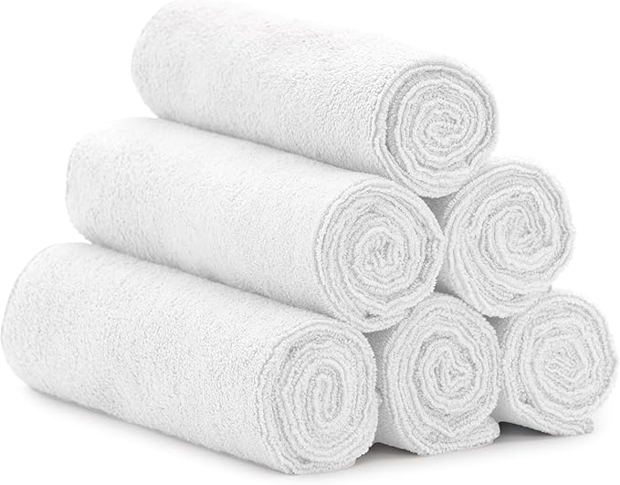 S&T INC. Microfiber Gym Towels, Yoga Towel for Home and Gym Bag, 16 Inch x 27 Inch, 6 Pack-FlexoryFit