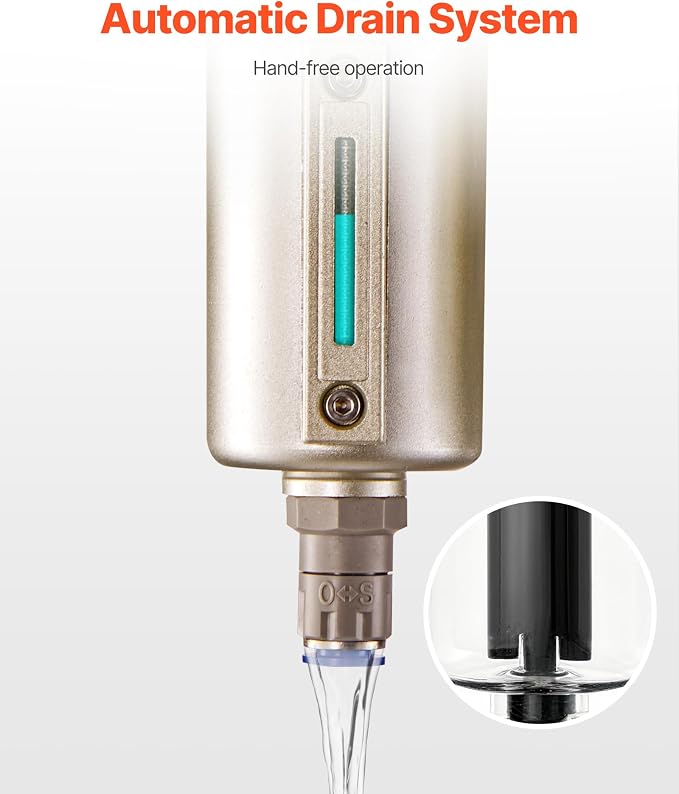 VEVOR Air Compressor Filter Regulator, 3/4" NPT 4-Stage 5μm & 0.3μm & 0.1μm & - Image 4