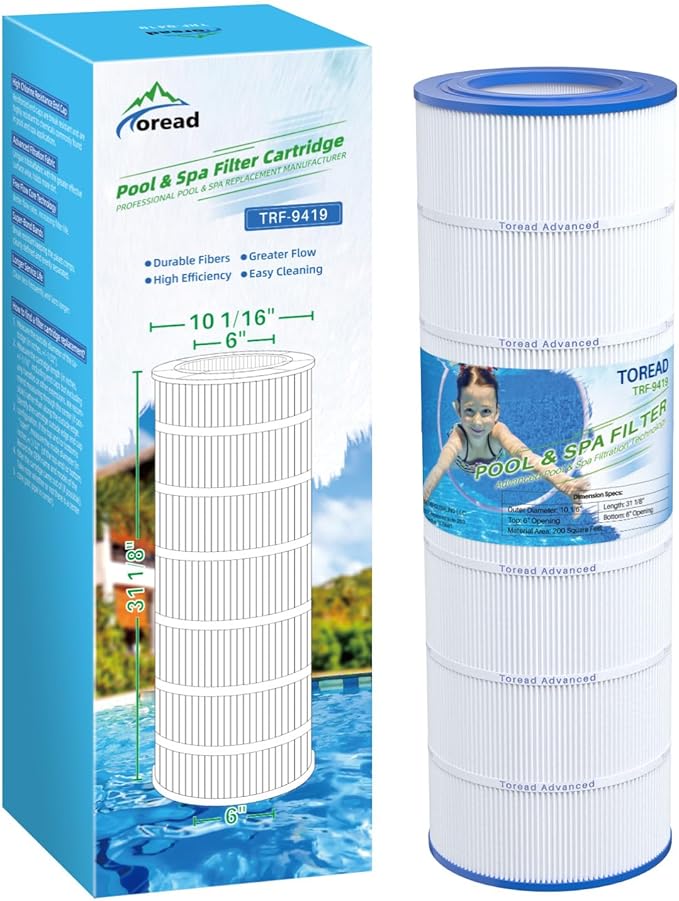 TOREAD Pool Filter Replaces Pentair Clean and Clear 200, CC200, PAP200-4, PAP200, C-9419, FC-0688, Ultral-C5, PP-C5, R173217, 59054400, Aladdin 29902, Baleen AK-8005, 1 Pack