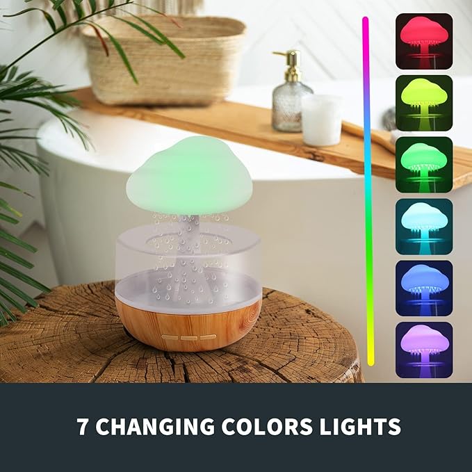 Aromatherapy Diffuser for Home and Office, Weljoy Rain Cloud Humidifier, Essential Oil Diffuser,Multiple Room Use, Mushroom Design