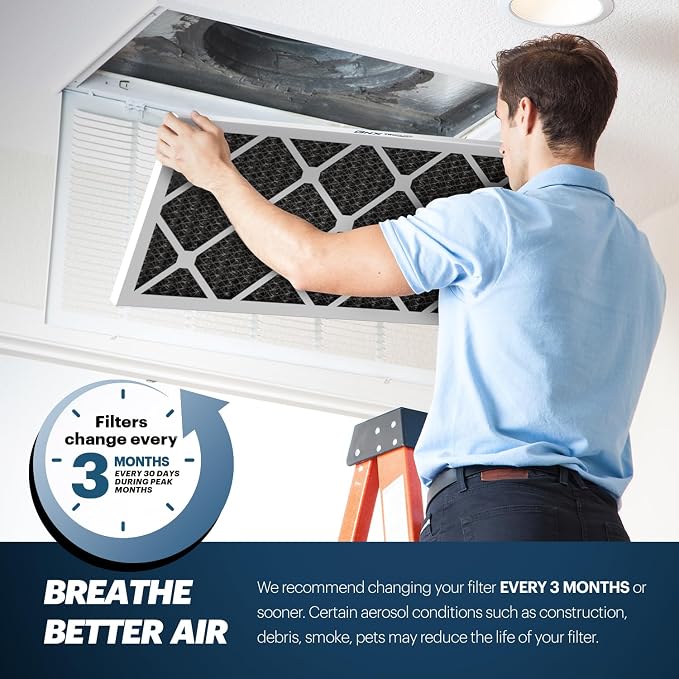 BNX TruFilter 18x20x1 MERV 12 Odor Defense AC Furnace Air Filter - Image 7