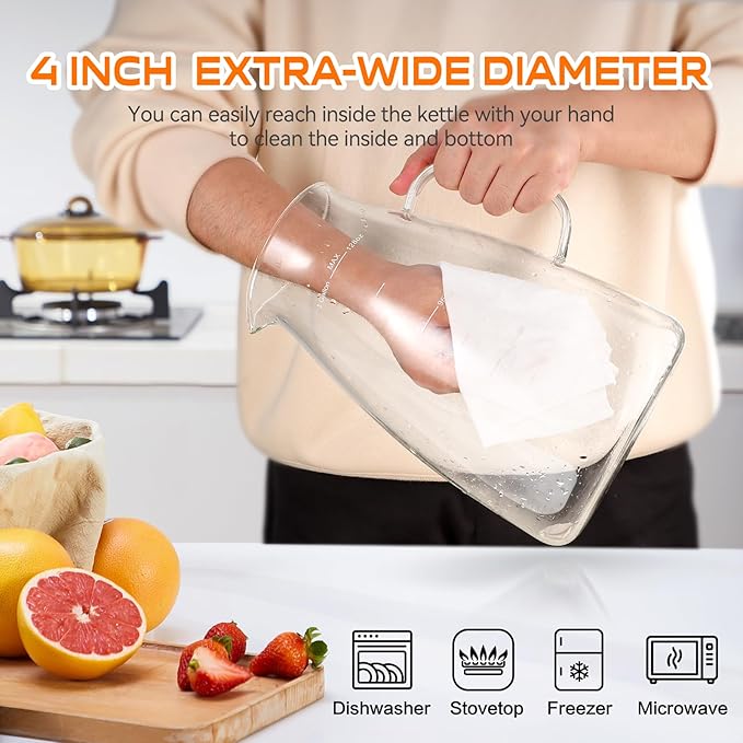 1 Gallon 128oz Glass Pitcher, Water Pitcher - Image 6