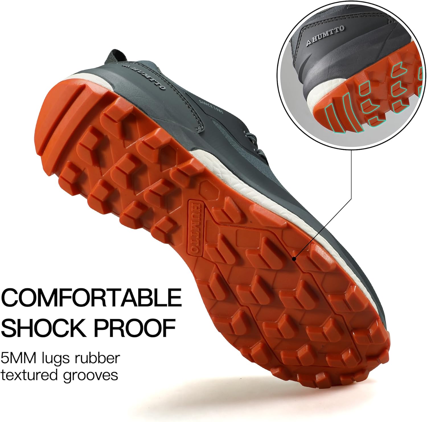 HUMTTO Men's All-Terrain Waterproof Hiking Shoes Lightweight Breathable Trekking Anti Slip Outdoor Trails Shoes
