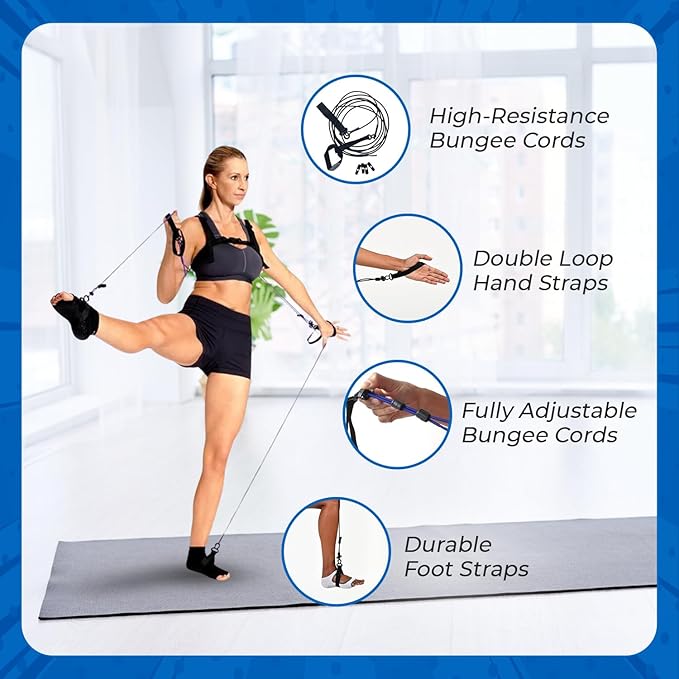 TYE4® and TYE4X™ - Pilates Wearable Resistance/Assistance; Total Body Exercise; Core Strengthening, Portable, Home Gym, Pilates, Yoga, Barre, Posture, Stretching, Balance-FlexoryFit