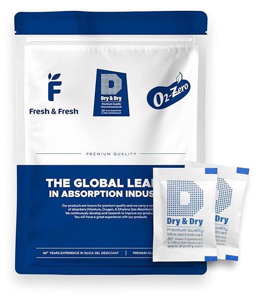Dry & Dry 2 Gram [250 Packets] Food Grade Silica Gel Packs Desiccant Packs, Silica Packets - Rechargeable Silica Gel Packets, Desiccants, Silica Gel