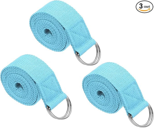 PATIKIL Yoga Strap for Stretching Cotton Yoga Belt with Adjustable Metal D-Ring Buckle Stretch Band for Fitness Pilates-FlexoryFit