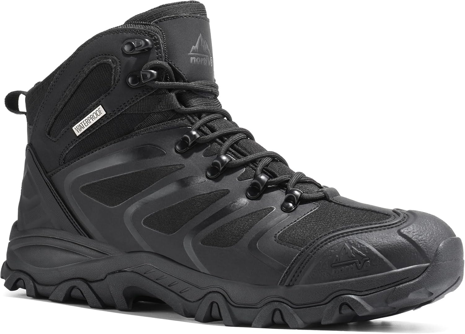 NORTIV 8 Men's Ankle High Waterproof Hiking Boots Outdoor Lightweight Shoes Trekking Trails Armadillo