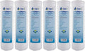 Tier1 5 Micron 10 Inch x 2.5 Inch | 6-Pack String Wound Polypropylene Whole House Sediment Water Filter Replacement Cartridge | Compatible with OmniFilter RS2-SS, Pentek WP-5, WHCF-WHSW