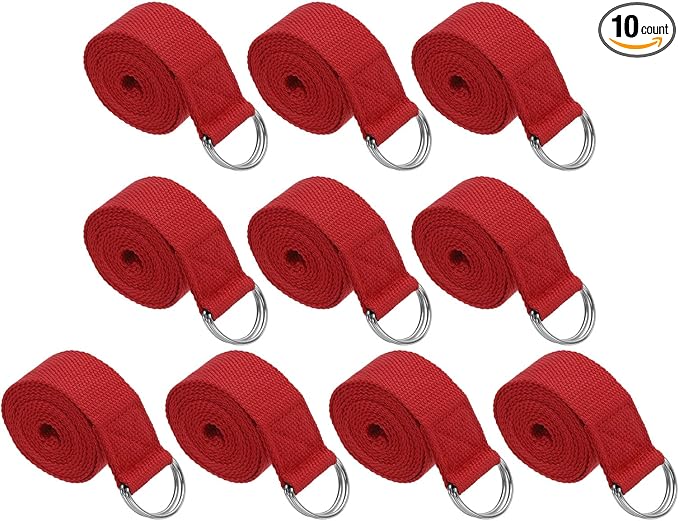 PATIKIL Yoga Strap for Stretching, Cotton Yoga Belt with Adjustable Metal D-Ring Buckle Stretch Band for Fitness Pilates-FlexoryFit