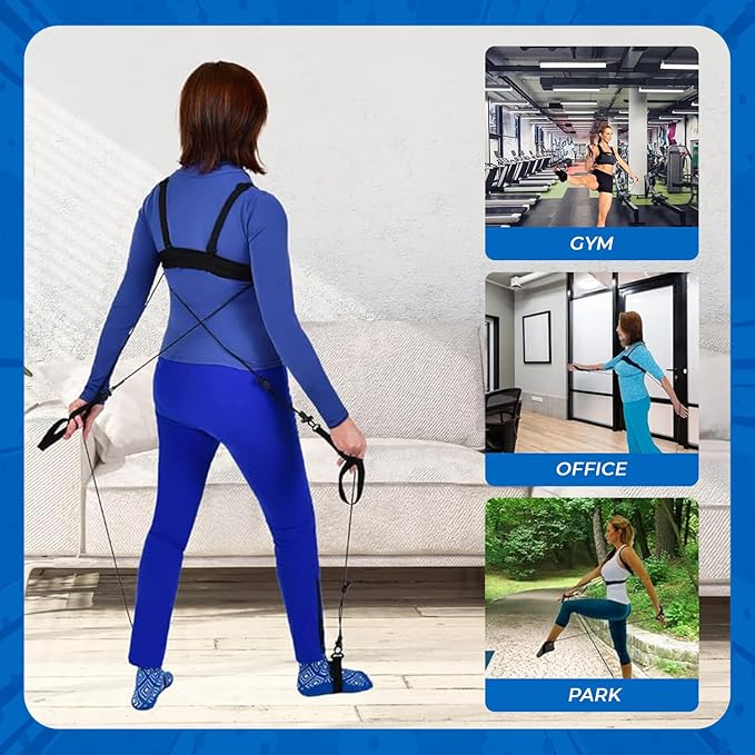 TYE4® and TYE4X™ - Pilates Wearable Resistance/Assistance; Total Body Exercise; Core Strengthening, Portable, Home Gym, Pilates, Yoga, Barre, Posture, Stretching, Balance-FlexoryFit