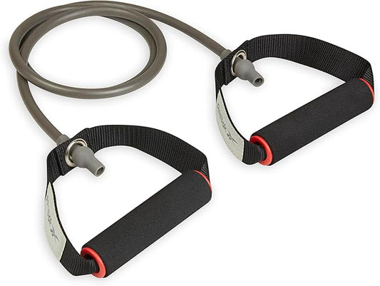 Reebok Resistance Tube Full Body Workout, Warm-Up & Strength Training Resistance Bands with Handles, Non-Slip Stretch Bands for Exercise, Fitness Bands for Men & Women-FlexoryFit
