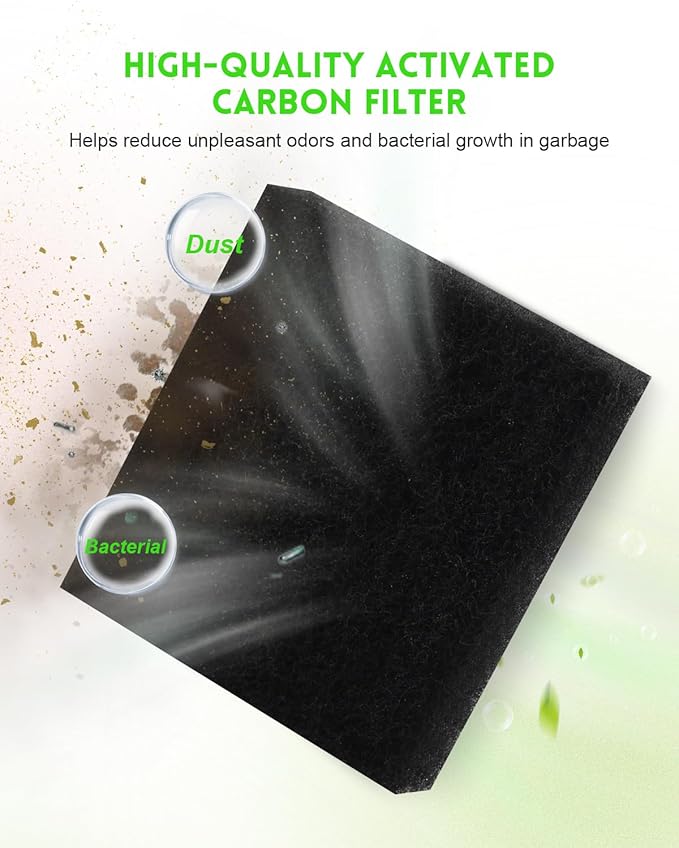 4PCS Trash Compactor Charcoal Air Filter Fit for Whirlpool/KitchenAid/Maytag/Jenn-Air/Amana/Inglis/Magic Chef Trash Compactor, Replaces 4151750 554358 WP4151750 AP6009134 PS11742279