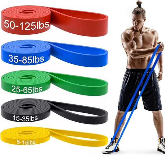 Pull Up Bands, Resistance Bands, Pull Up Assistance Bands Set for Men & Women, Exercise Workout Bands for Working Out, Body Stretching, Physical Therapy, Muscle Training-FlexoryFit