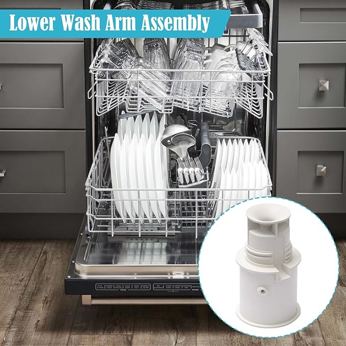 WD12X10244 Dishwasher Base Spray Arm replacement for Ge Dishwasher lower Spray Arm Replace 1263951, EAP1765974, PS1765974, AP4300545