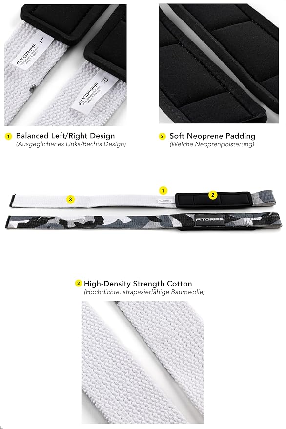Fitgriff® Lifting Straps & Wrist Wraps (Bundle) Superior Support for Weightlifting & Gym Workouts - for Men and Women-FlexoryFit