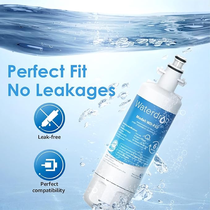 Waterdrop ADQ36006101 Replacement for LG® LT700P®, Kenmore 469690, 9690, FML-3, ADQ36006102, ADQ36006101-S Refrigerator Water Filter, 3 Filters